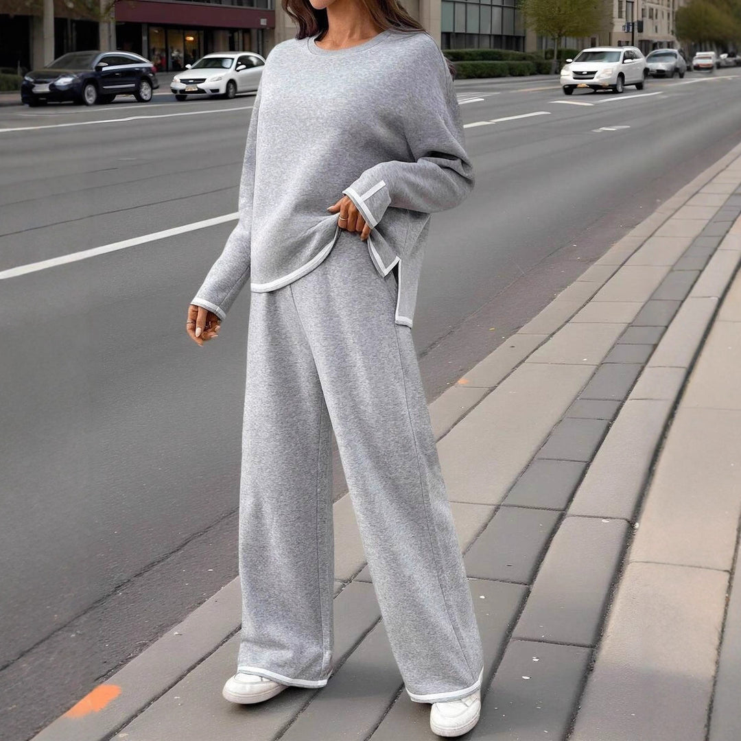 Dames Loungewear-set i mjuk sweatmaterial med modern passform och sidofickor Mirla-Eva Jonsson