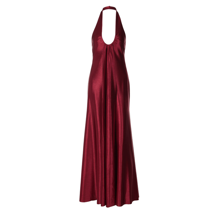 Dames Maxi jurk met elegante halternekkleding en vloeiende snit Mirla-Eva Jonsson