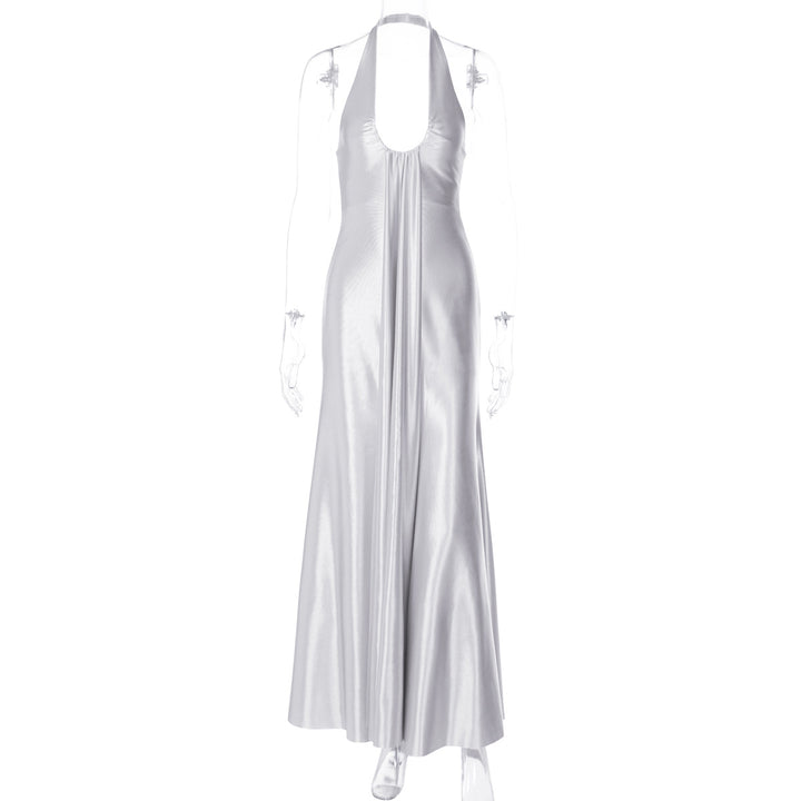 Dames Maxi jurk met elegante halternekkleding en vloeiende snit Mirla-Eva Jonsson