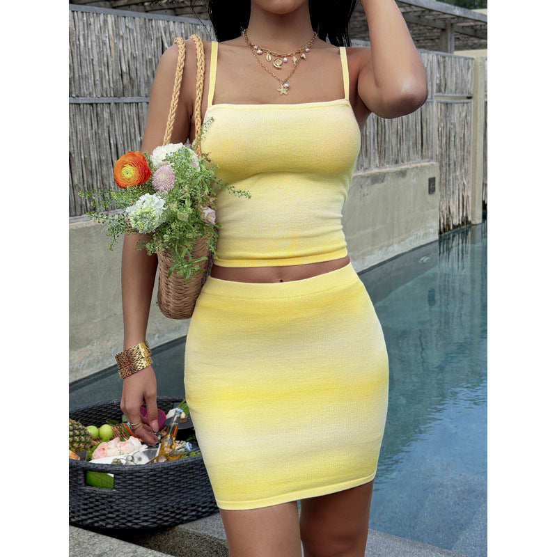 Dames Sommer Crop-Top en Minirok Set Mirla-Eva Jonsson