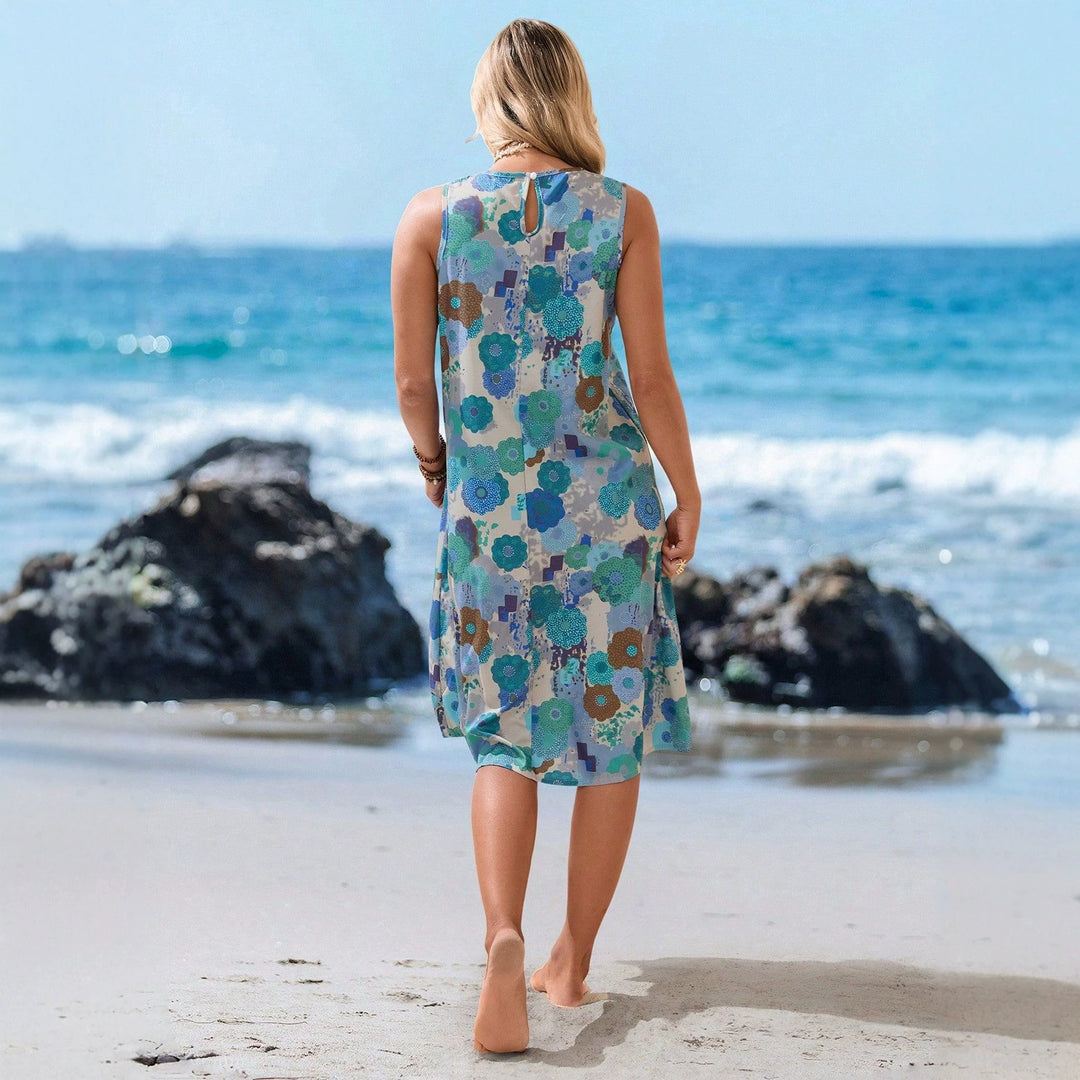 Dames Sommerligt Strandkjole med blomstermønster og løs pasform Mirla-Eva Jonsson
