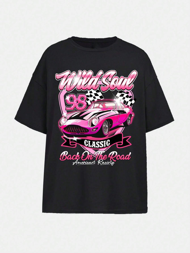 Dames T-shirt met artistieke schedelmotief en casual snit Mirla-Eva Jonsson