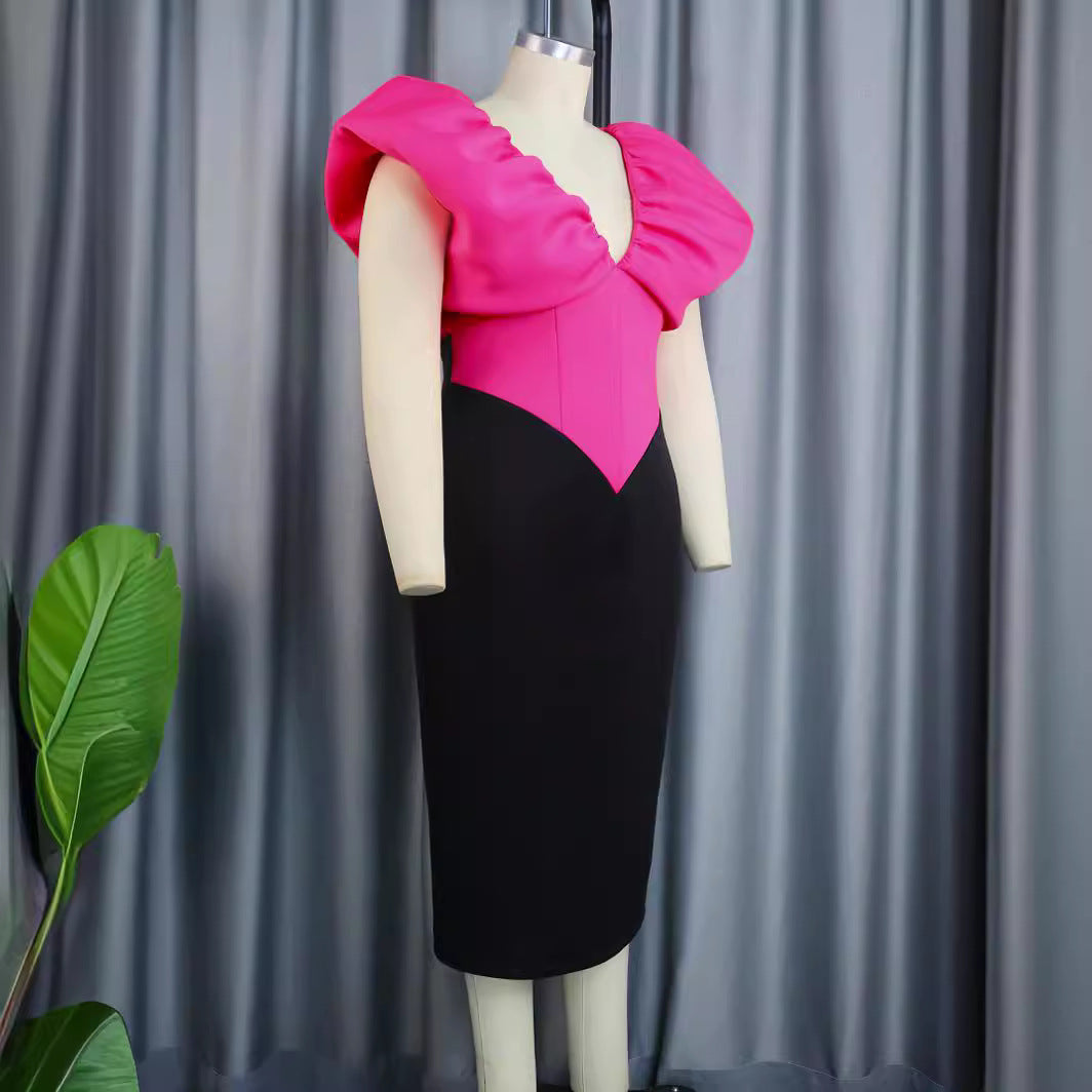 Dames elegant aftenklejd med voluminøst rynketop Mirla-Eva Jonsson