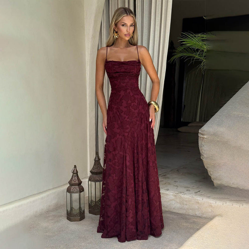 Dames elegante en figuurvormende avondjurk met bloemapplicaties Mirla-Eva Jonsson