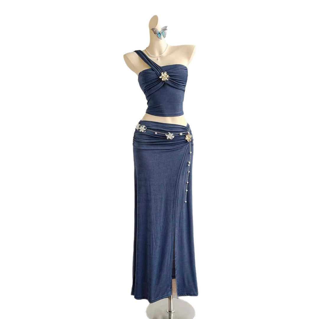 Dames elegante zomerjurk met bloemdetail Mirla-Eva Jonsson