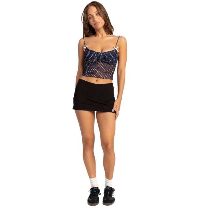 Dames gepunkted Crop-Top med justerbare stropper Mirla-Eva Jonsson