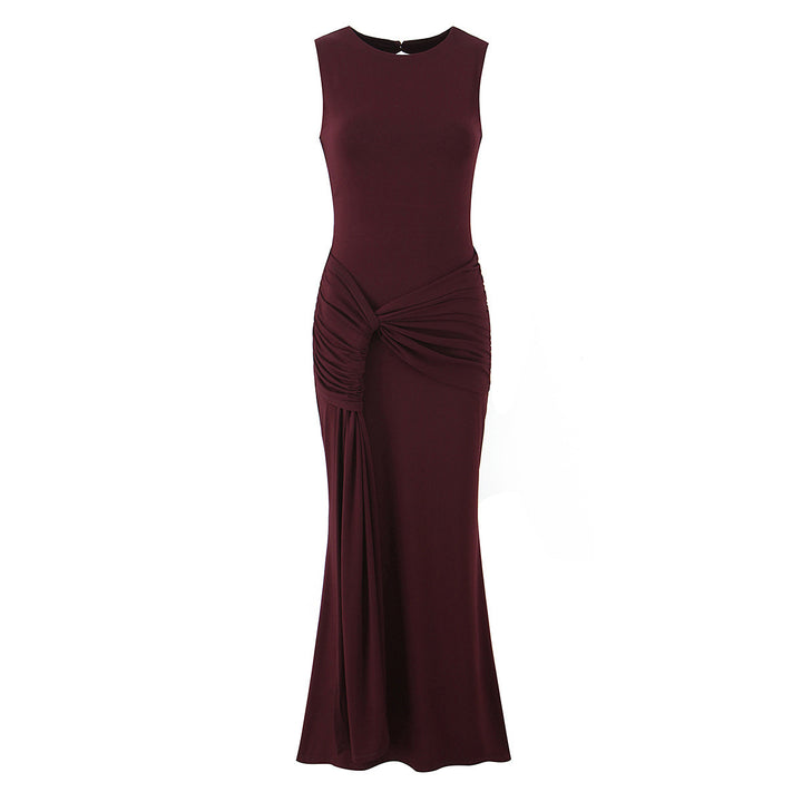 Dames maxikleid mit raffinerte draperinger og elegant ryggutskjæring Mirla-Eva Jonsson
