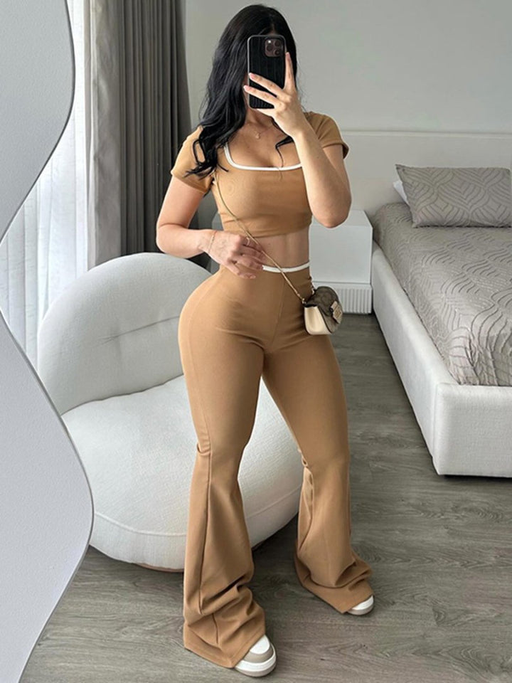 Dames sporty two-piece set with wide leg and short top Mirla-Eva Jonsson
