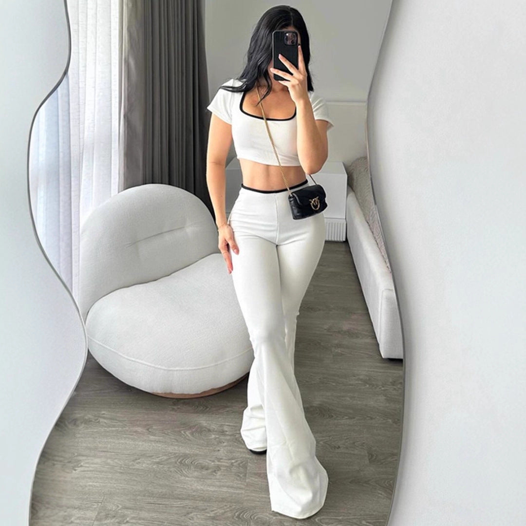 Dames sporty two-piece set with wide leg and short top Mirla-Eva Jonsson