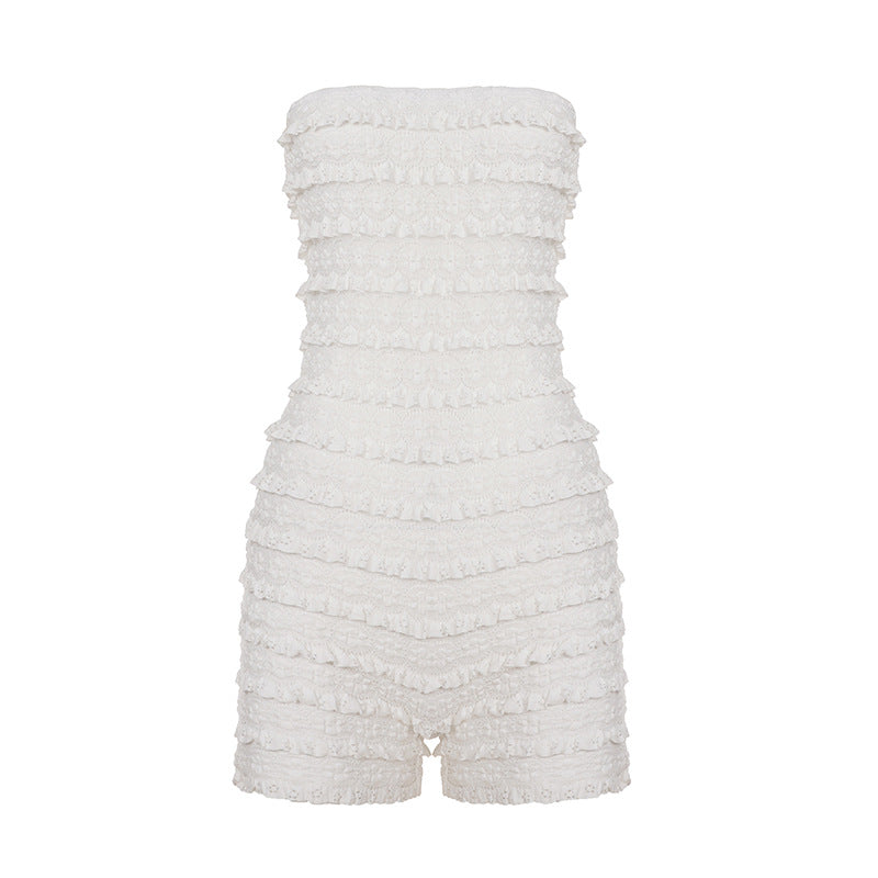 Dames top met ruffles en elastisch ontwerp Mirla-Eva Jonsson
