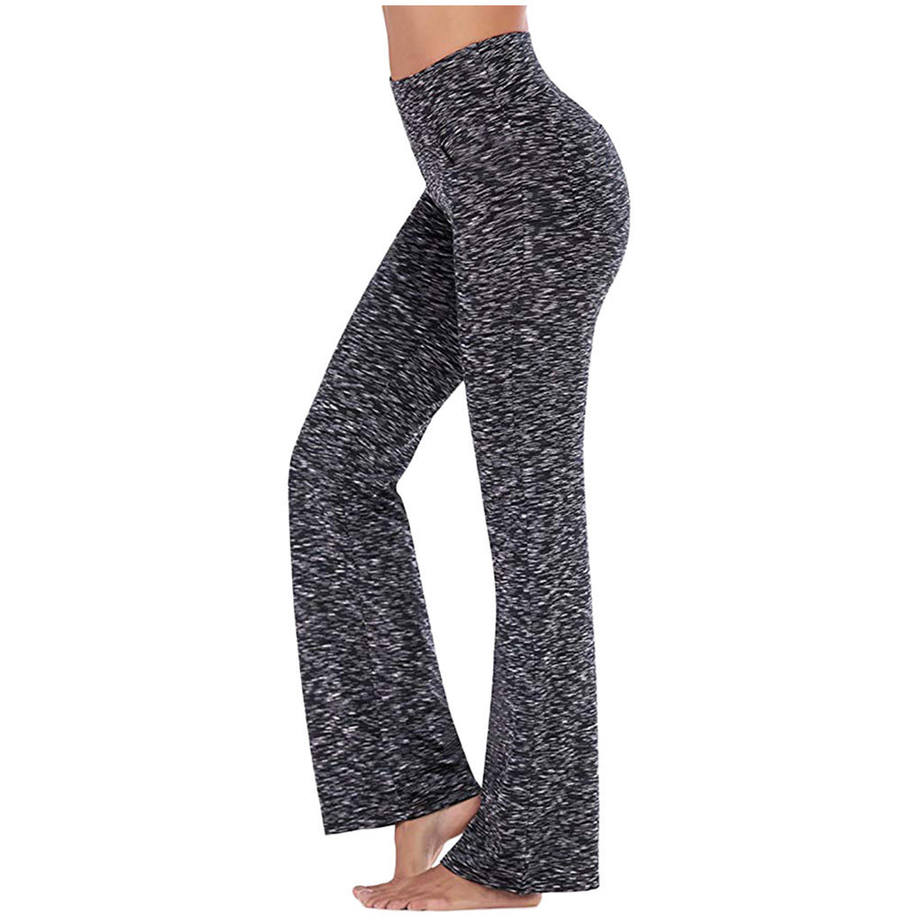Dames yoga-byxor med hög midja och utsvängd skärning Mirla-Eva Jonsson