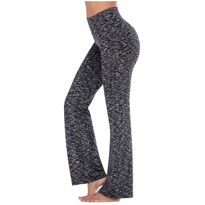 Dames yoga-byxor med hög midja och utsvängd skärning Mirla-Eva Jonsson