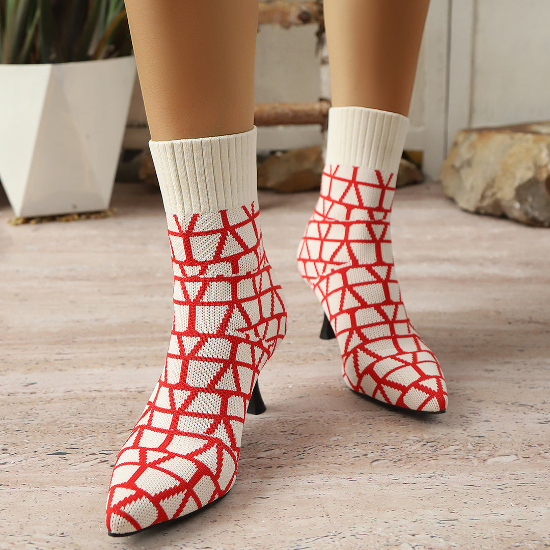 Damestövlar begränsade sockskor med elegant klack Mirla-Eva Jonsson