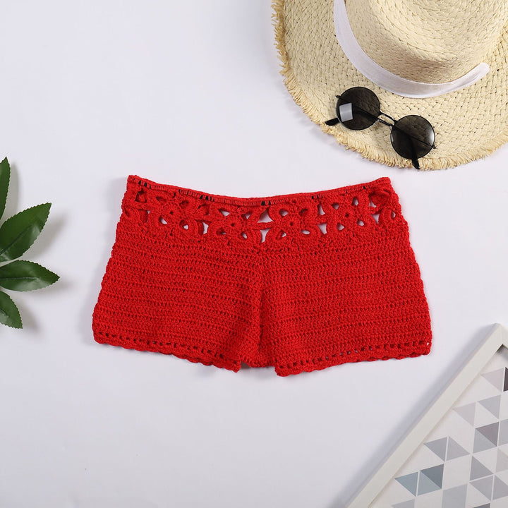 Damevirkade shorts med blommig midja Mirla-Eva Jonsson