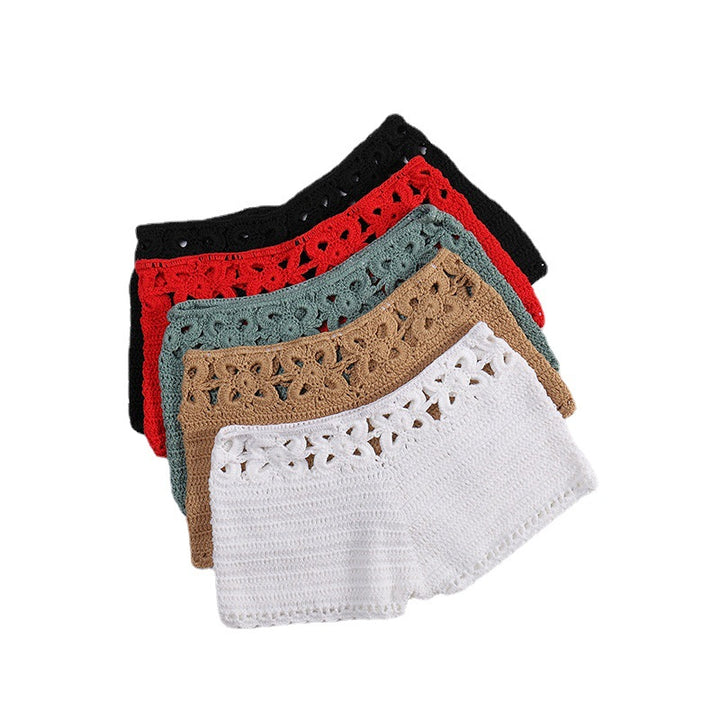 Damevirkade shorts med blommig midja Mirla-Eva Jonsson