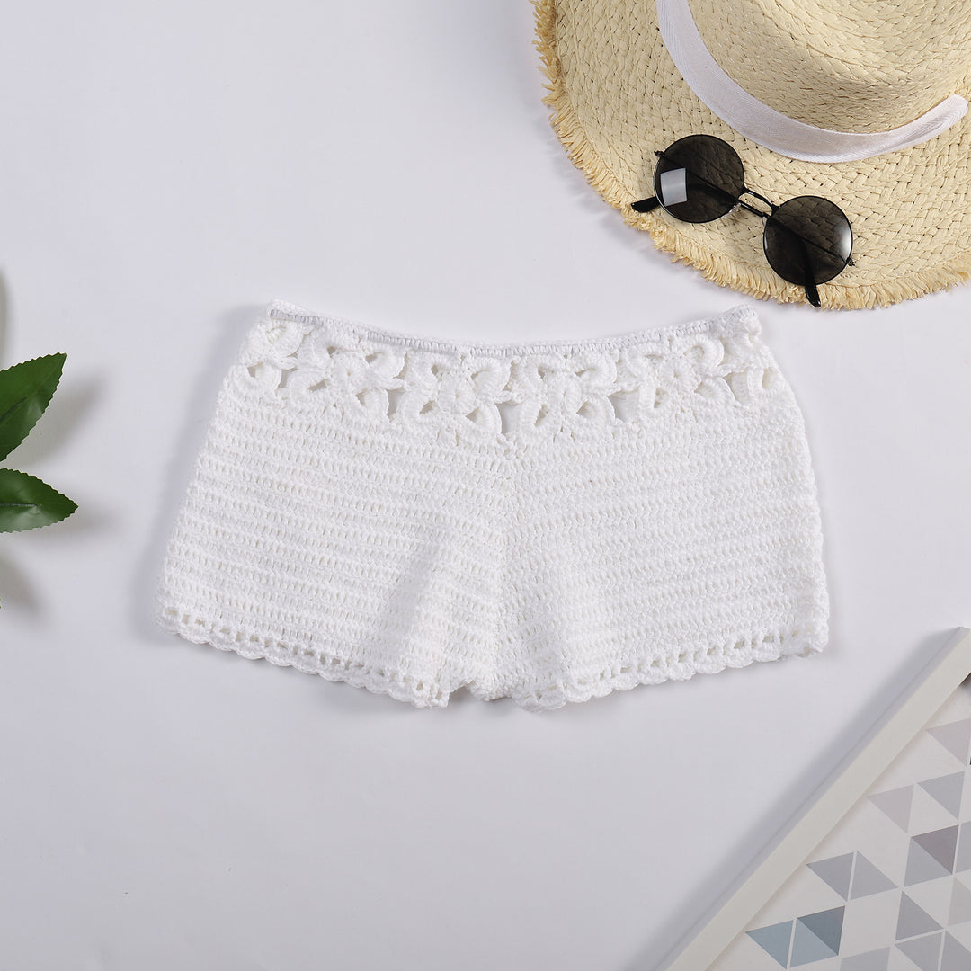 Damevirkade shorts med blommig midja Mirla-Eva Jonsson