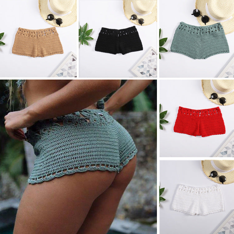 Damevirkade shorts med blommig midja Mirla-Eva Jonsson