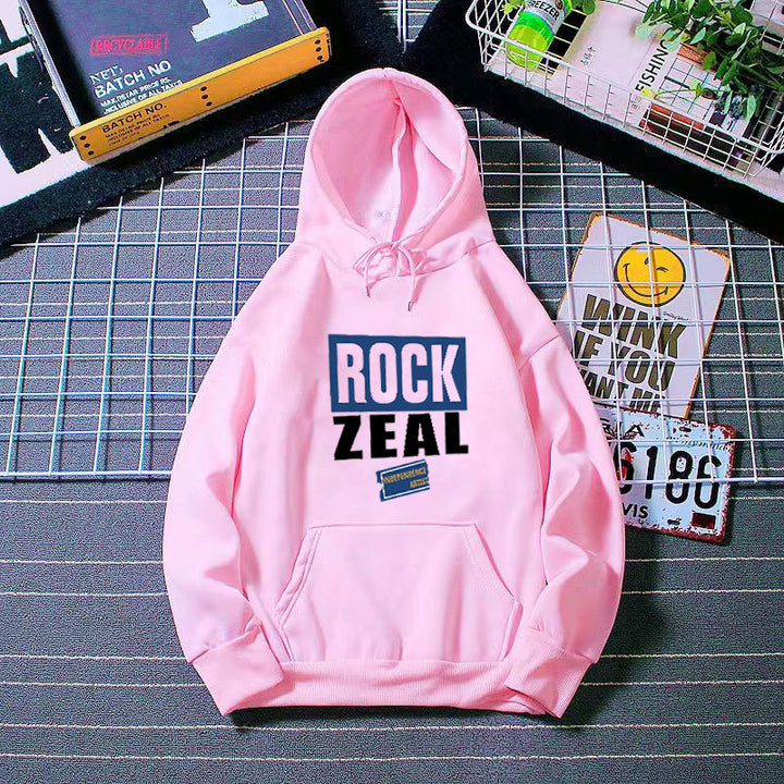 Damhoodie med avslappnad grafisk design Mirla-Eva Jonsson