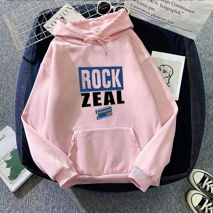 Damhoodie med avslappnad grafisk design Mirla-Eva Jonsson