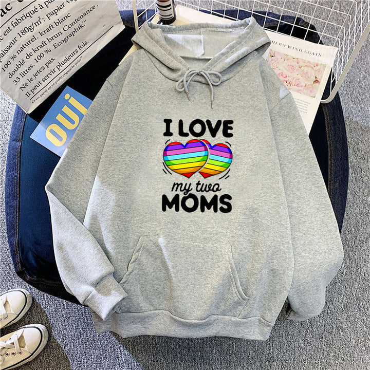 Damhoodie med färgglad hjärtdesign Mirla-Eva Jonsson