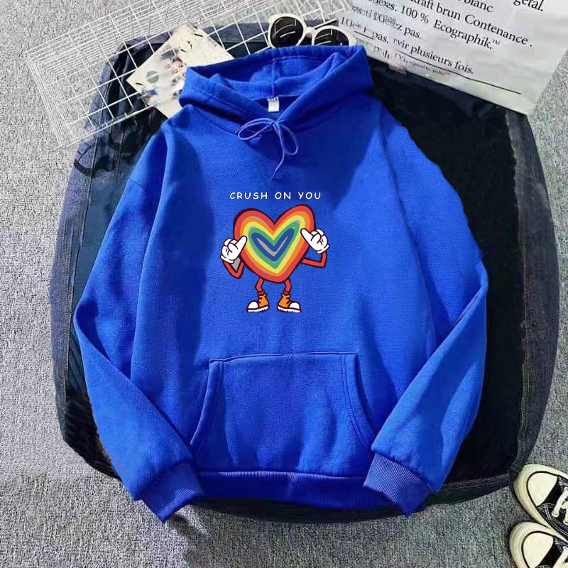 Damhoodie med färgglad hjärtdesign Mirla-Eva Jonsson