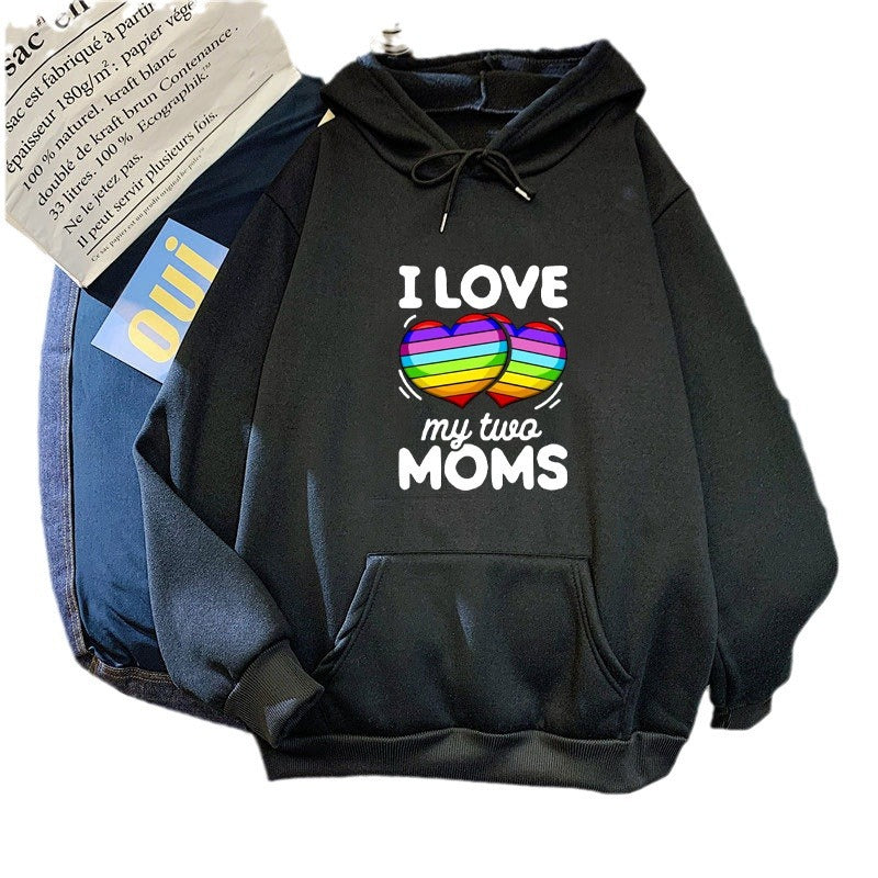 Damhoodie med färgglad hjärtdesign Mirla-Eva Jonsson