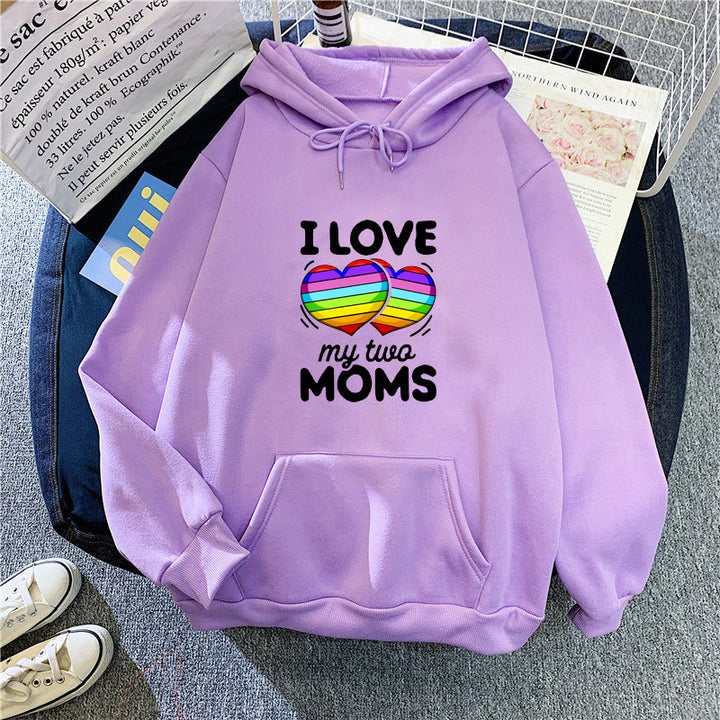 Damhoodie med färgglad hjärtdesign Mirla-Eva Jonsson
