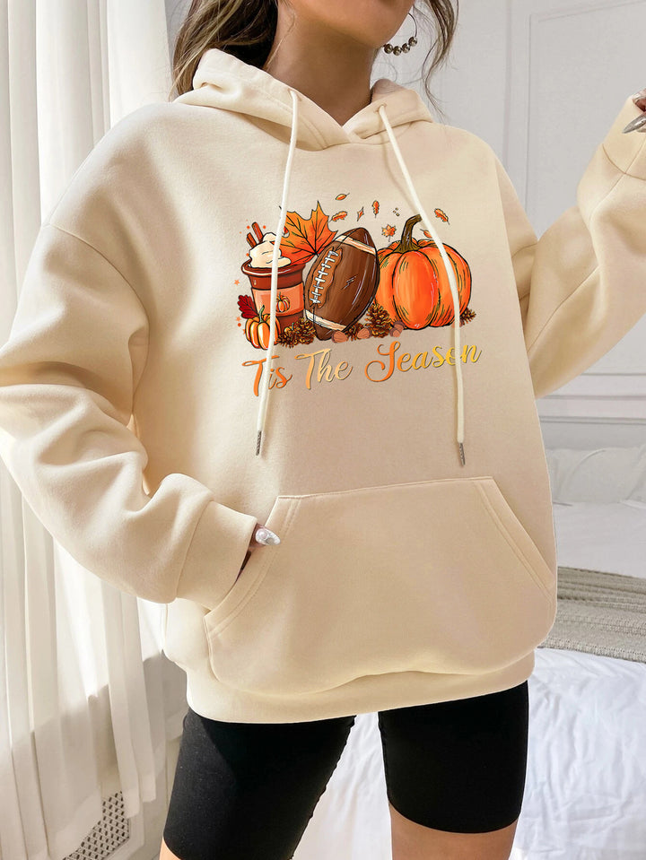 Damhoodie med höstmotiv och bekväm passform Mirla-Eva Jonsson