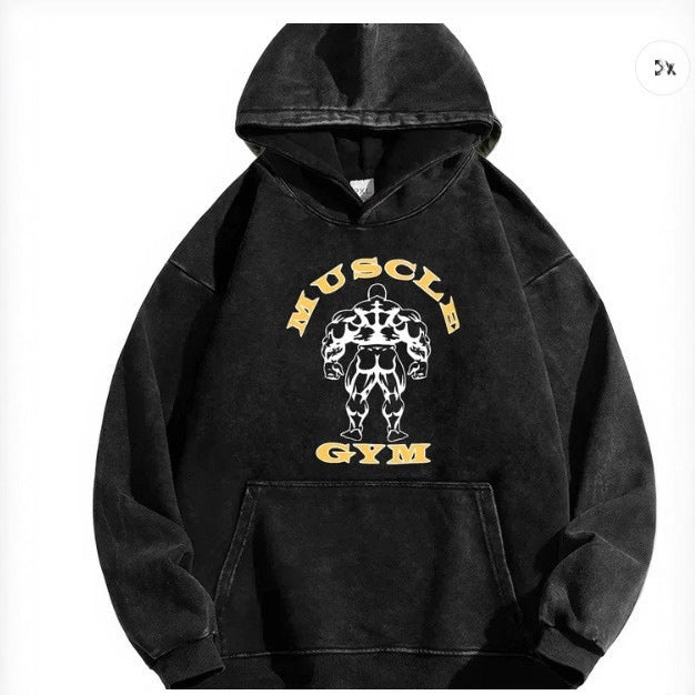 Damhoodie med inspirerande fitnessmotiv Mirla-Eva Jonsson