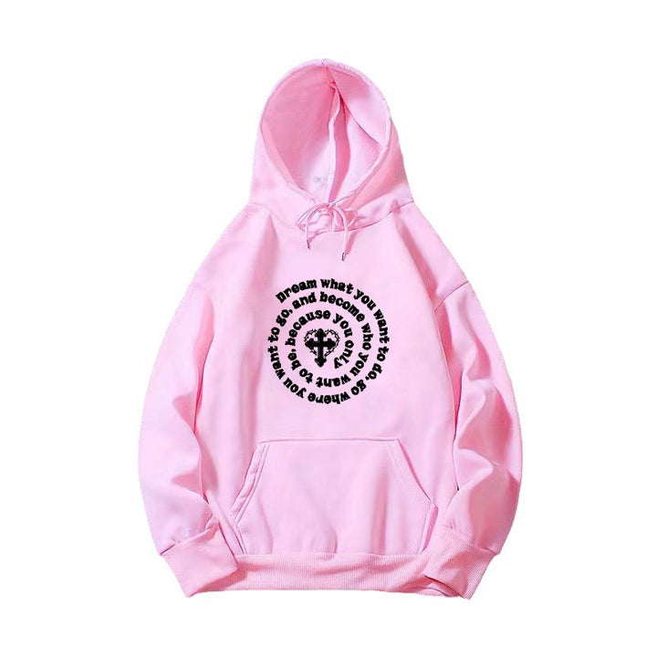 Damhoodie med inspirerande motiv Mirla-Eva Jonsson
