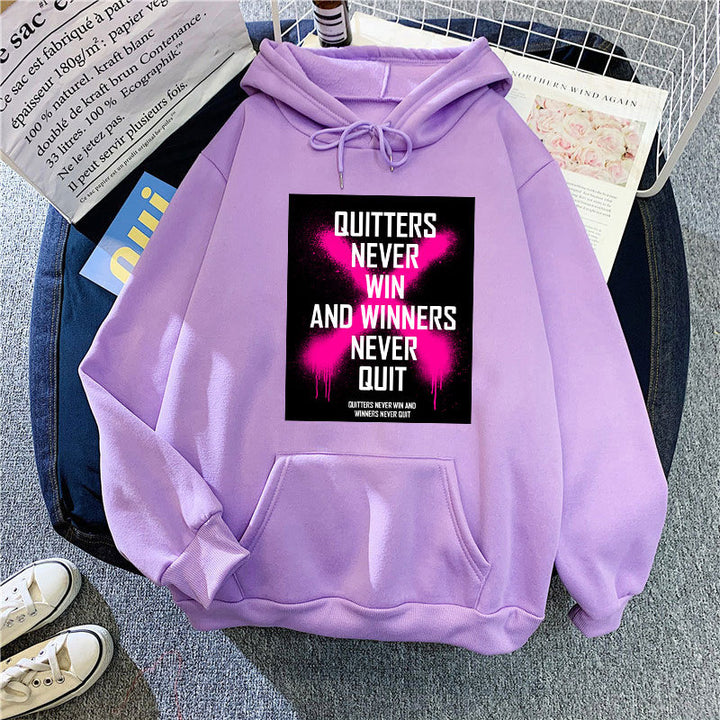 Damhoodie med inspirerande motiv Mirla-Eva Jonsson