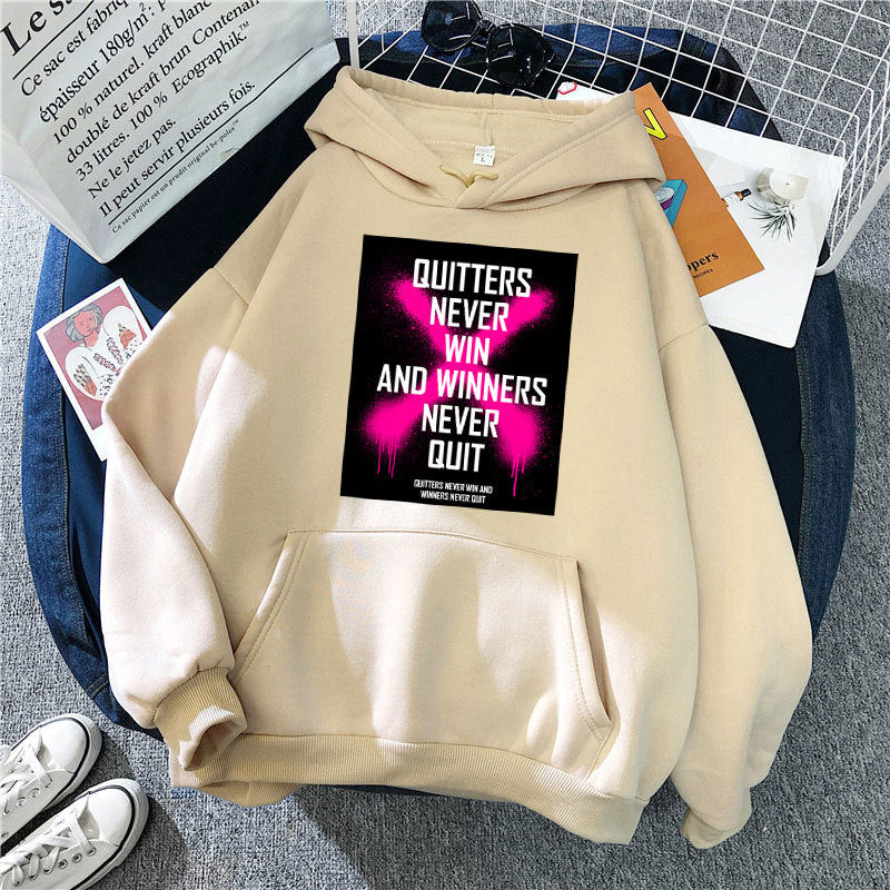 Damhoodie med inspirerande motiv Mirla-Eva Jonsson