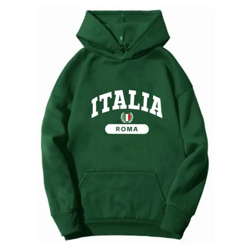 Damhoodie med italiensk stadsdesign Mirla-Eva Jonsson