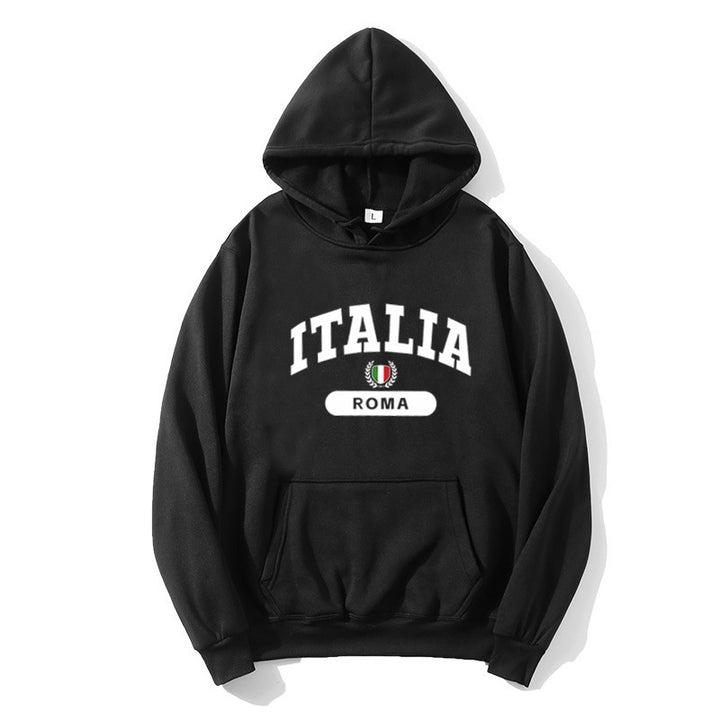 Damhoodie med italiensk stadsdesign Mirla-Eva Jonsson