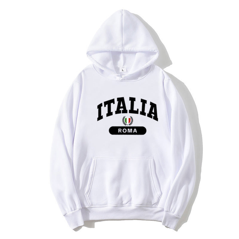 Damhoodie med italiensk stadsdesign Mirla-Eva Jonsson