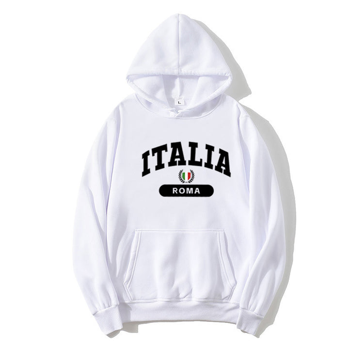Damhoodie med italiensk stadsdesign Mirla-Eva Jonsson