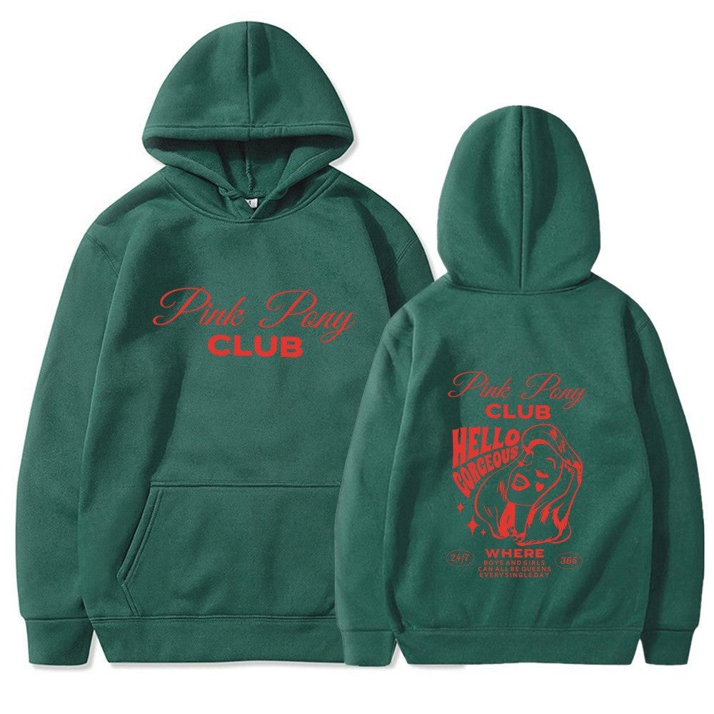 Damhoodie med kreativ grafisk design Mirla-Eva Jonsson