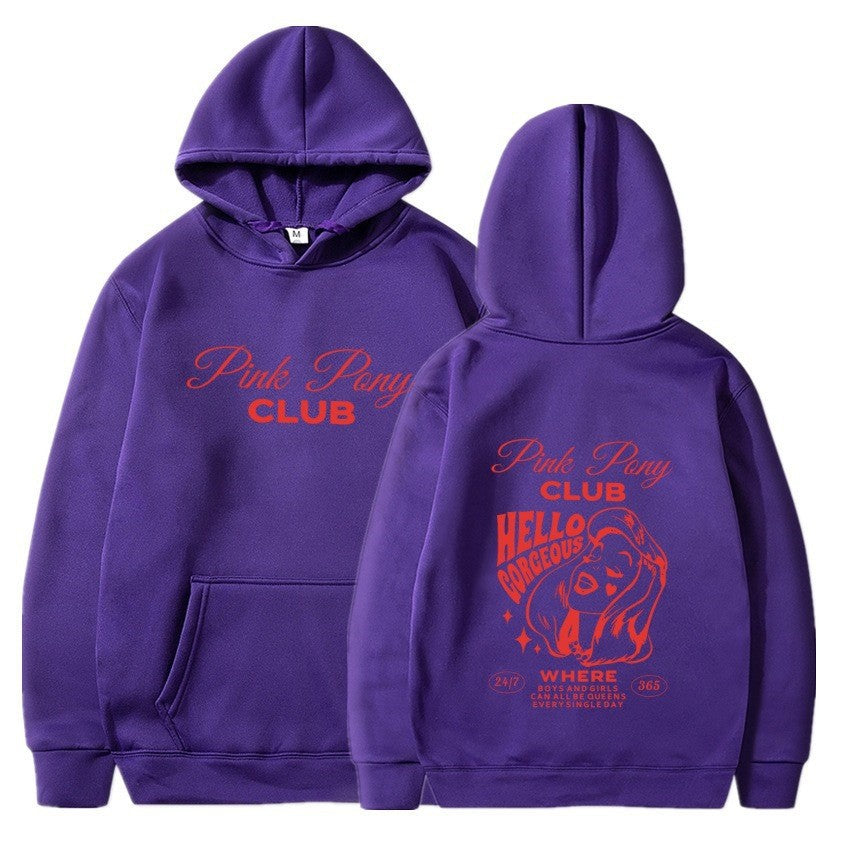 Damhoodie med kreativ grafisk design Mirla-Eva Jonsson