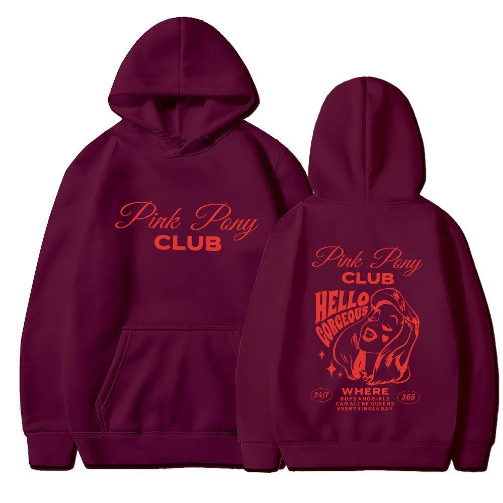 Damhoodie med kreativ grafisk design Mirla-Eva Jonsson