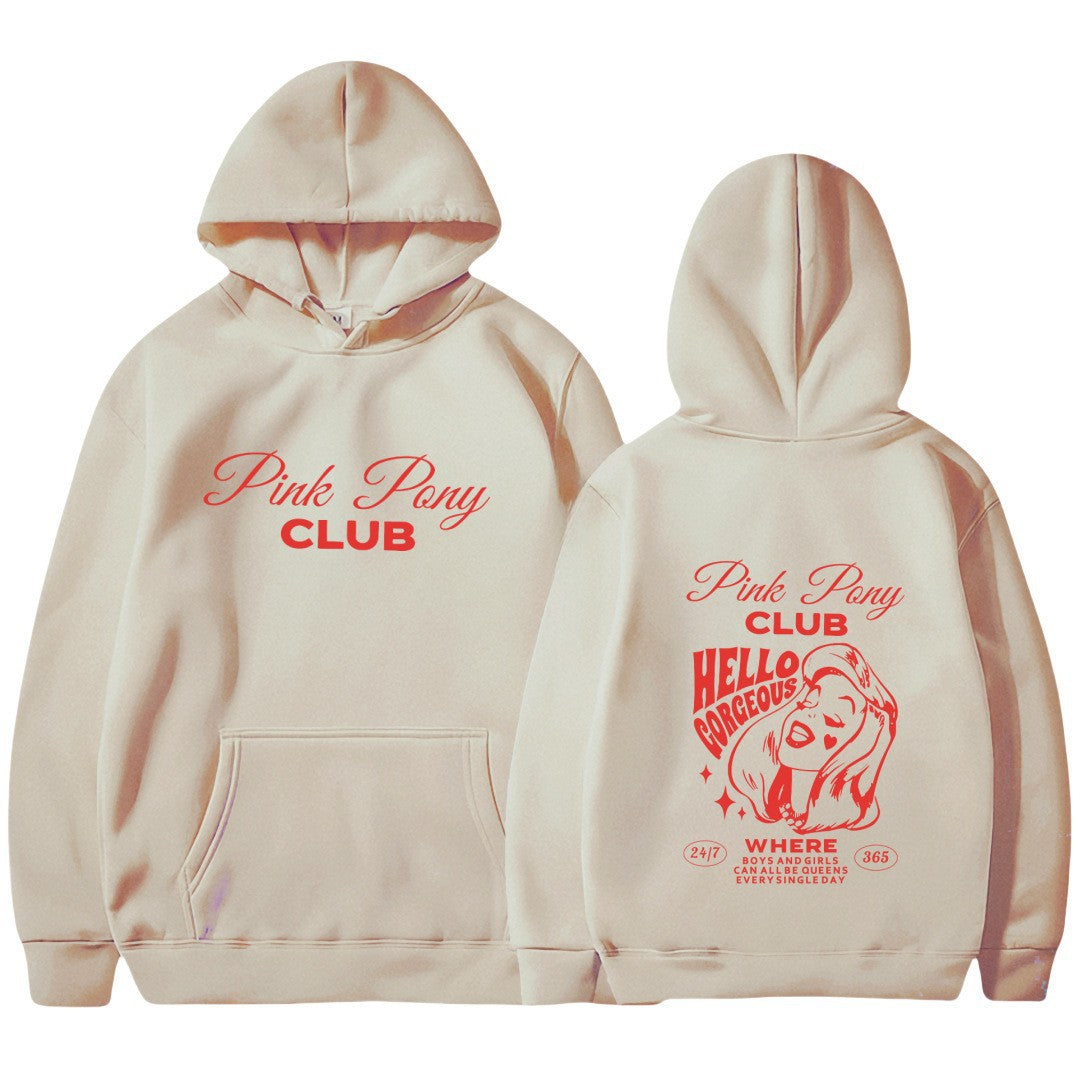 Damhoodie med kreativ grafisk design Mirla-Eva Jonsson