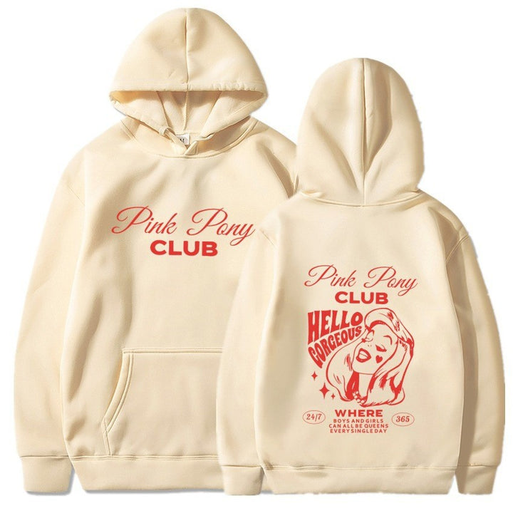 Damhoodie med kreativ grafisk design Mirla-Eva Jonsson