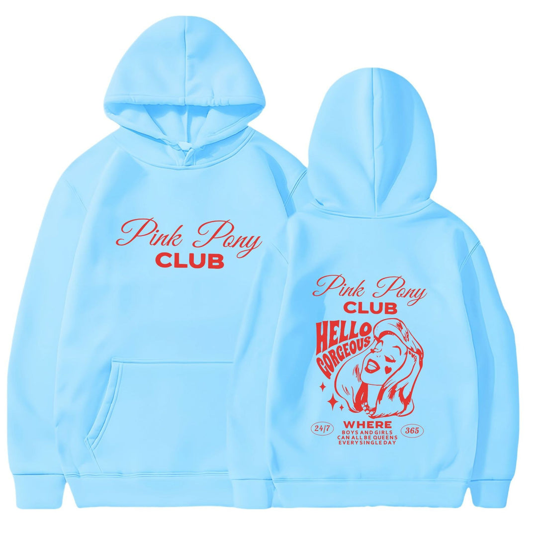 Damhoodie med kreativ grafisk design Mirla-Eva Jonsson