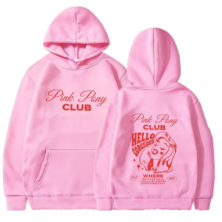Damhoodie med kreativ grafisk design Mirla-Eva Jonsson