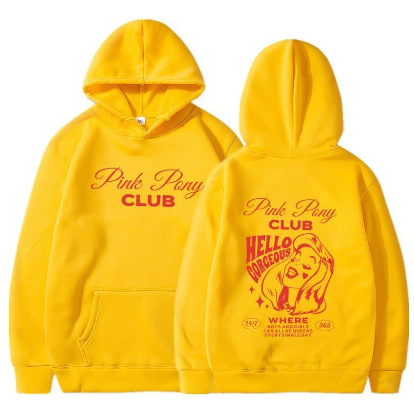 Damhoodie med kreativ grafisk design Mirla-Eva Jonsson