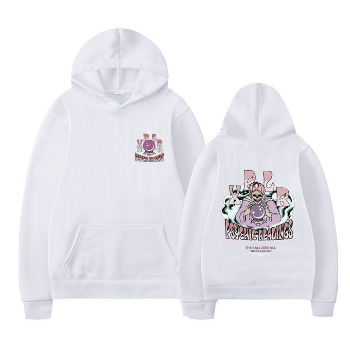 Damhoodie med kreativ grafisk design Mirla-Eva Jonsson