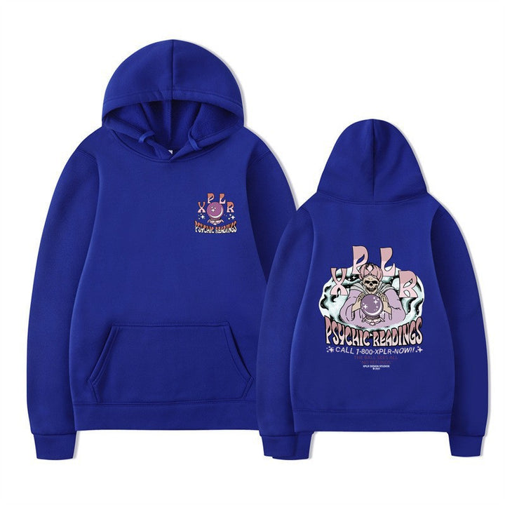 Damhoodie med kreativ grafisk design Mirla-Eva Jonsson