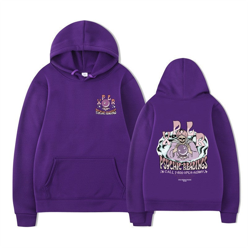 Damhoodie med kreativ grafisk design Mirla-Eva Jonsson