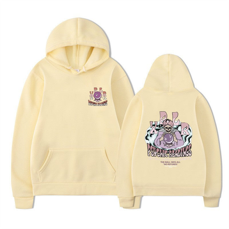Damhoodie med kreativ grafisk design Mirla-Eva Jonsson