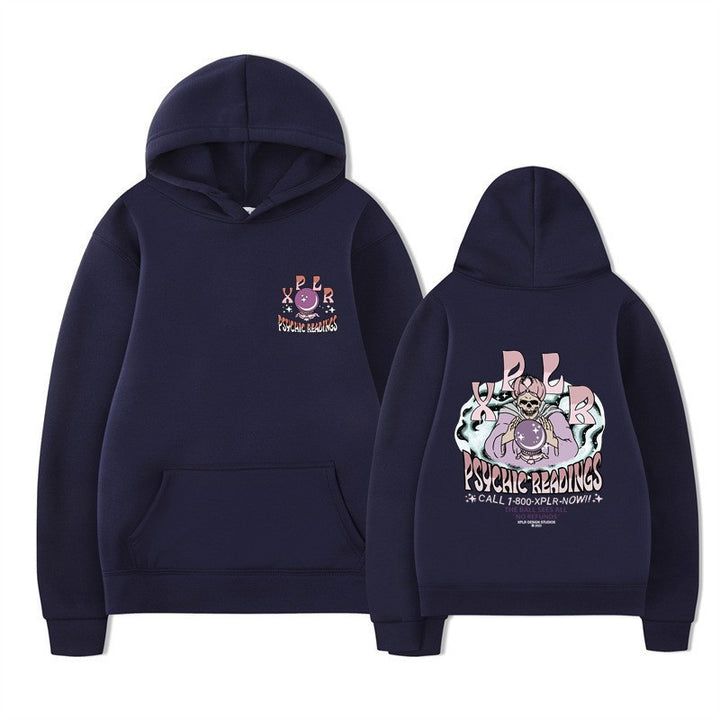 Damhoodie med kreativ grafisk design Mirla-Eva Jonsson