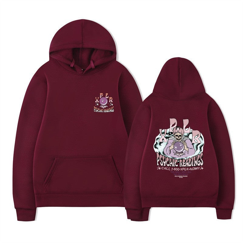 Damhoodie med kreativ grafisk design Mirla-Eva Jonsson